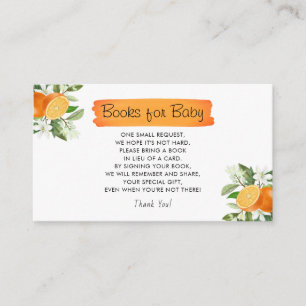 Carte D'accompagnement Cutie Orange Baby shower Livres pour bébé