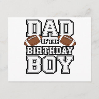 Carte D'accompagnement Dad of the Birthday Boy Football Lover Family birt