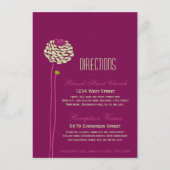 Carte D'accompagnement Dahlia Simple - Vert & Violet Instructions d'inser (Devant)