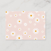 Carte D'accompagnement Daisy Baby in florom Boho Girl Baby shower jeu (Dos)