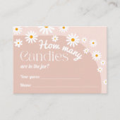 Carte D'accompagnement Daisy Baby in florom Boho Girl Baby shower jeu (Devant)