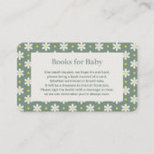 Carte D'accompagnement Daisy Baby Shower Book Request (Devant)