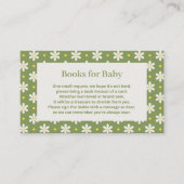 Carte D'accompagnement Daisy Baby Shower Book Request (Devant)