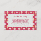 Carte D'accompagnement Daisy Baby Shower Book Request (Devant)
