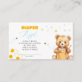 Carte D'accompagnement Daisy Bear Diaper Raffle Girl Baby shower (Devant)