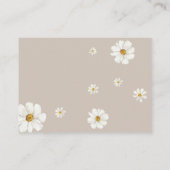 Carte D'accompagnement Daisy Boho Fleur sauvage Baby shower Daisy Raffle (Dos)