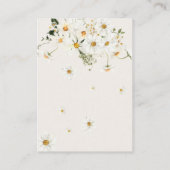 Carte D'accompagnement Daisy Boho Fleur sauvage Baby shower rustique (Dos)
