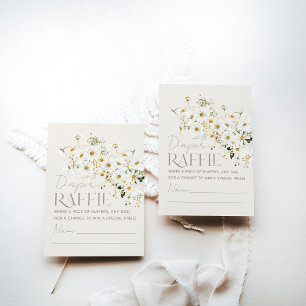 Carte D'accompagnement Daisy Boho Fleur sauvage Baby shower rustique