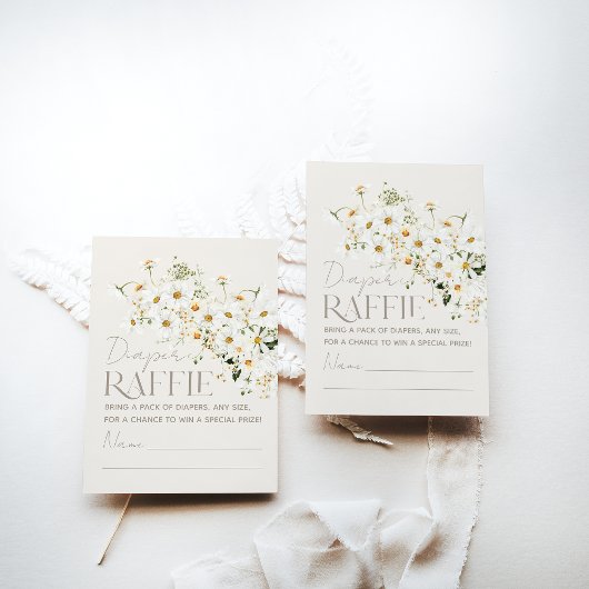 Carte D'accompagnement Daisy Boho Fleur sauvage Baby shower rustique