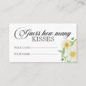 Carte D'accompagnement Daisy devinez combien de baisers jeu de nuptiale (Devant)