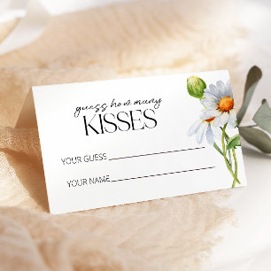 Carte D'accompagnement Daisy devinez combien de baisers jeu de nuptiale