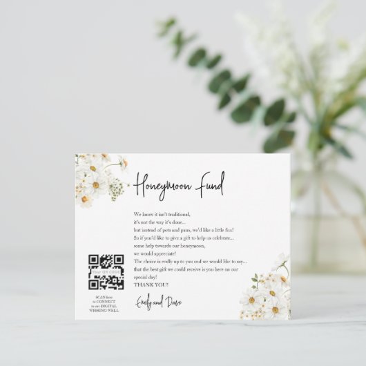 Carte D'accompagnement Daisy Honeymoon souhaite QR CODE (Debout devant)