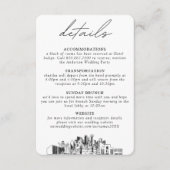 Carte D'accompagnement Dallas Mariage Petits détails verticaux (Devant)