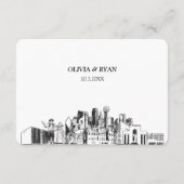 Carte D'accompagnement Dallas Mariage traditionnel RSVP Options de repas (Dos)