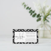 Carte D'accompagnement Damask Monogramme Mariage Wishing Well Card (Debout devant)