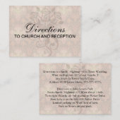 Carte D'accompagnement damassé doré (Devant / Derrière)