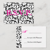 Carte D'accompagnement damsk R.S.V.P. (Devant / Derrière)