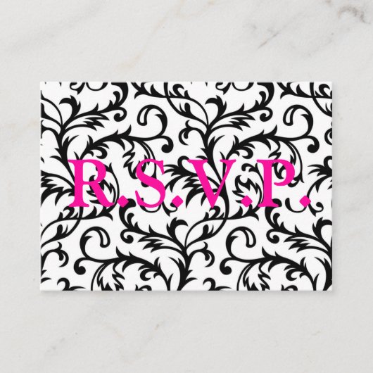 Carte D'accompagnement damsk R.S.V.P. (Devant)