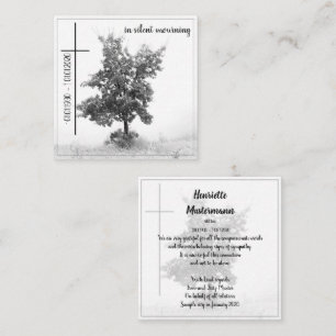 Carte D'accompagnement Dans le deuil silencieux - arbre sur prairie 2.0