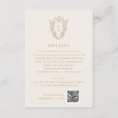 Carte D'accompagnement DAPHNE Crème minimale or Mariage simple Détails (Devant)