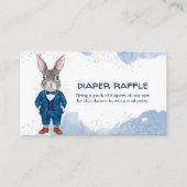 Carte D'accompagnement Dapper Boy Bunny dans un baguette en costume bleu (Devant)