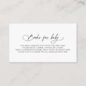 Carte D'accompagnement DARCY Boho Black White Baby shower Livres pour béb (Devant)