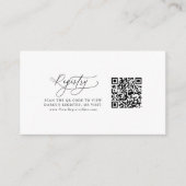 Carte D'accompagnement DARCY Simple Black White QR Code Cadeau Registre (Devant)