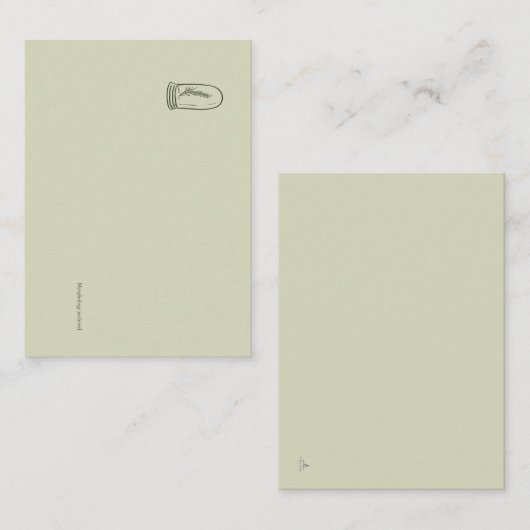 Carte D'accompagnement Dark Academia Botany Garden Reader Gift (Devant / Derrière)