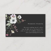 Carte D'accompagnement Dark Botanical Fleur sauvage site Mariage QR Code (Devant)