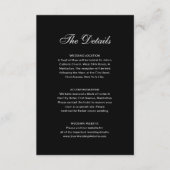 Carte D'accompagnement Dark Classic Photo Overlay | Black Wedding Details (Devant)