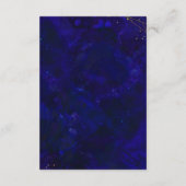 Carte D'accompagnement Dark Geode Deep Blue Agate Détails du Mariage (Dos)