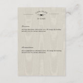 Carte D'accompagnement Dark Gothic Black & Tan Raven Couple Détails (Dos)