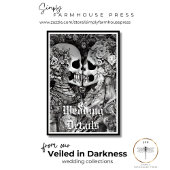 Carte D'accompagnement Dark Gothic Black & White Skeleton Couple Détails