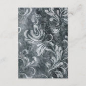 Carte D'accompagnement Dark Gothic Grey & Black Damask & Ravens Détails (Dos)