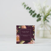 Carte D'accompagnement Dark Moody Gothic Floral Fête des mariées QR Code (Debout devant)