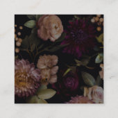 Carte D'accompagnement Dark Moody Gothic Floral Fête des mariées QR Code (Dos)