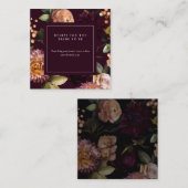 Carte D'accompagnement Dark Moody Gothic Floral Fête des mariées QR Code (Devant / Derrière)