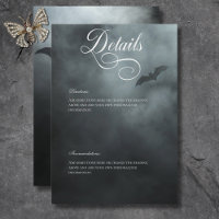 Dark Moody Midnight Bat & Fog Détails du Mariage