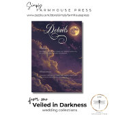 Carte D'accompagnement Dark Moody Purple & Gold Moonlit Clouds Détails