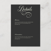 Carte D'accompagnement Dark Moody Victorian Moon & Sun Mariage Détails (Devant)