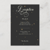 Carte D'accompagnement Dark Moody Victorian Stars Mariage (Devant)