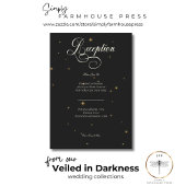 Carte D'accompagnement Dark Moody Victorian Stars Mariage