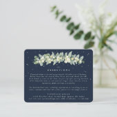 Carte D'accompagnement Dark Navy Snowberry+Eucalyptus Garland Directions (Debout devant)