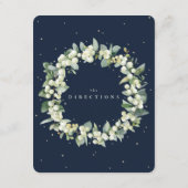 Carte D'accompagnement Dark Navy Snowberry+Eucalyptus Garland Directions (Dos)