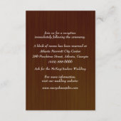 Carte D'accompagnement Dark Rustic Blue Floral Mason Jars Détails du Mari (Dos)