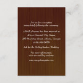 Carte D'accompagnement Dark Rustic Orange Floral Mason Détails (Dos)