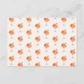 Carte D'accompagnement Date Nuit Aperol Spritz Fête des mariées (Dos)