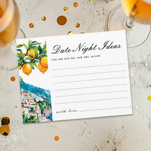 Carte D'accompagnement Date Nuit Idées Amalfi Lemon Fête des mariées