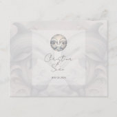Carte D'accompagnement Dauphins Whimsy Mariage QR Code Boîtier C (Devant)