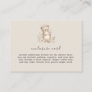 Carte d'accompagnement de baby shower HANNAH en mi